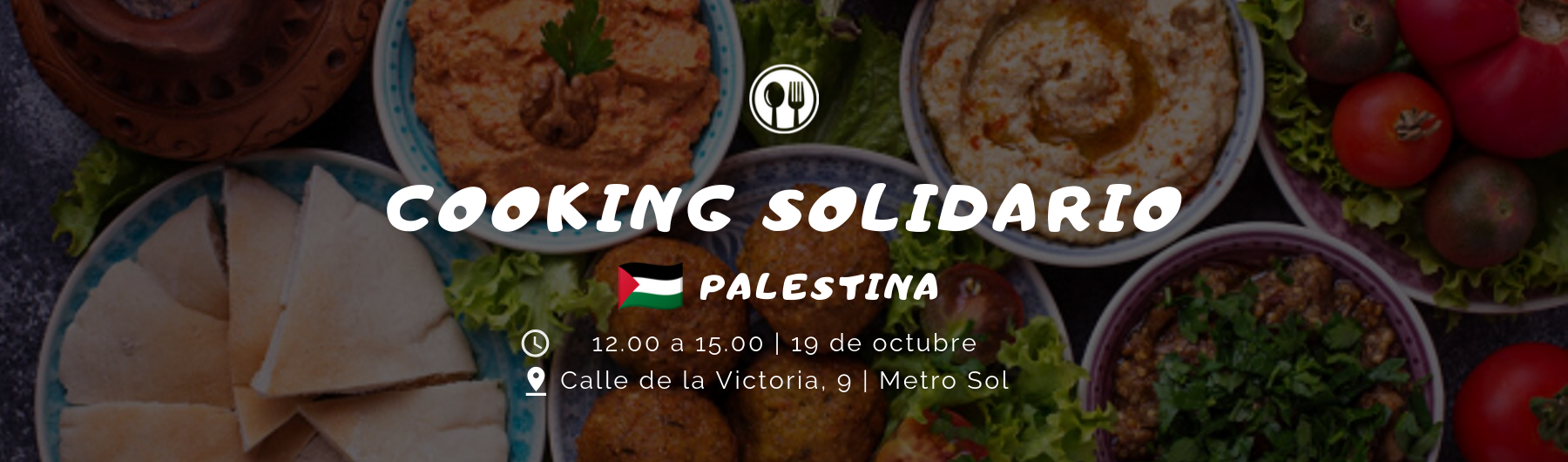 Clase de cocina solidaria palestina