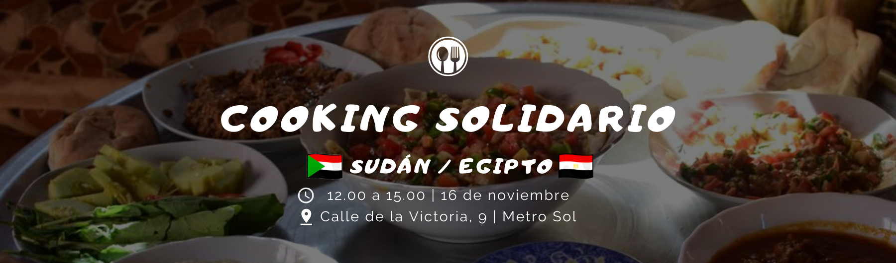Clase de cocina solidaria sudanesa-egipcia 16 noviembre 2019